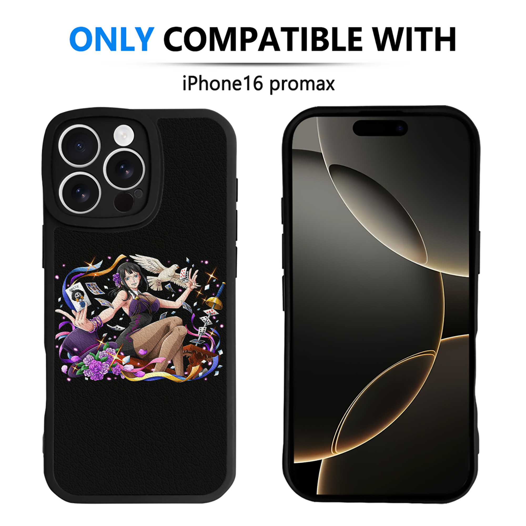 （画像用） ワンピース ニコ・ロビン ONE PIECE Nico Robin 【iPhone 16シリーズ対応】シリコンスマホケース（レザー調） 材質：シリコン